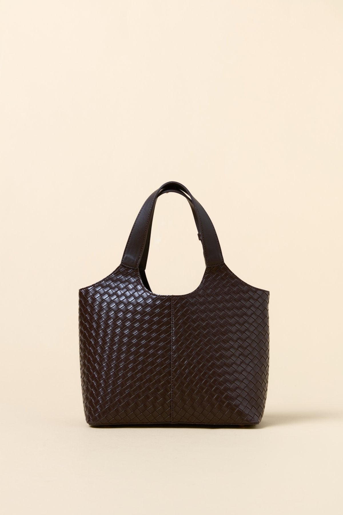 Braided Handbag - Coffee