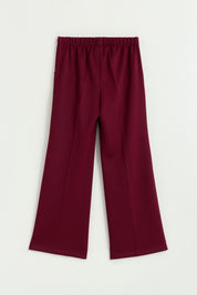 Örme Palazzo Pantolon - Bordo