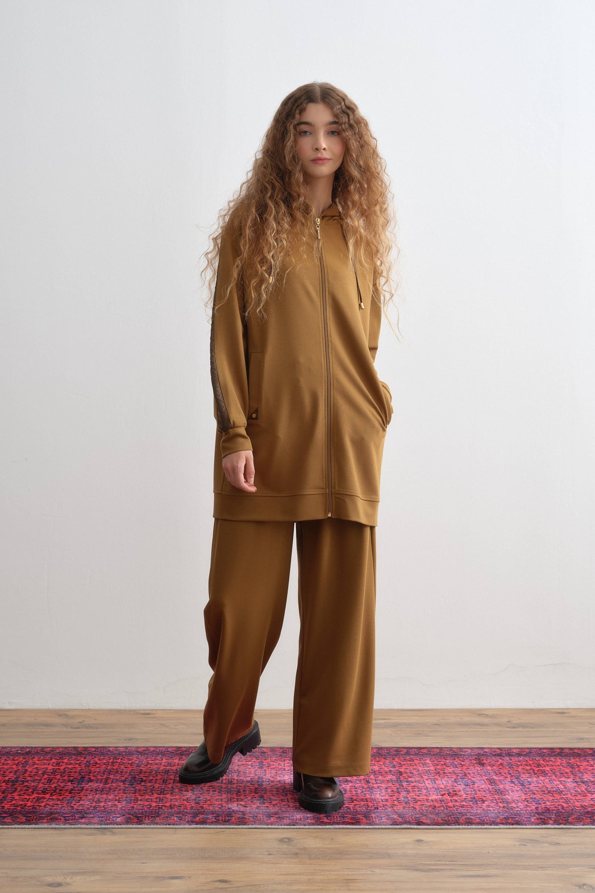 Örme Pantolon Tunik Takım - Olive