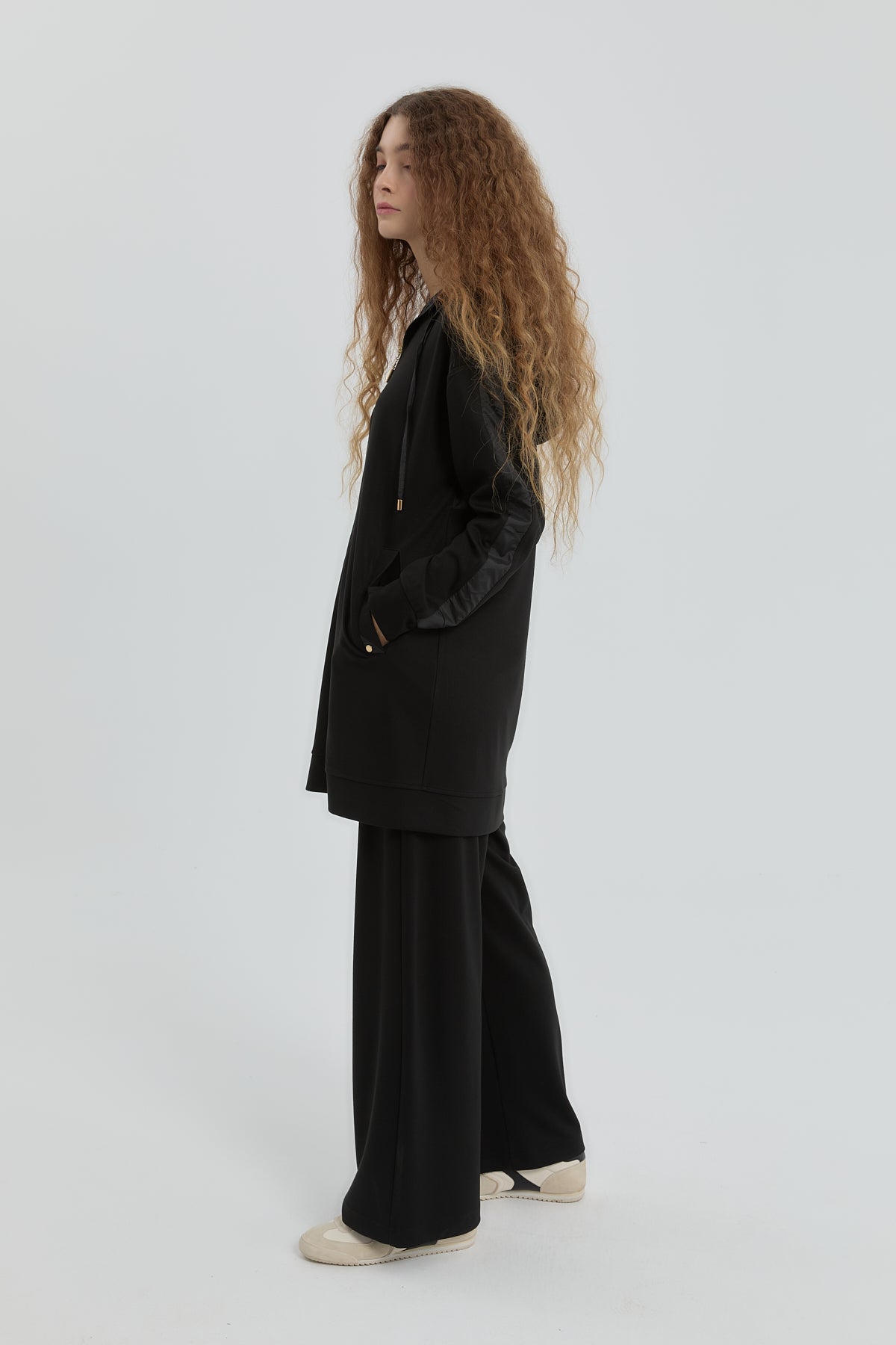Örme Pantolon Tunik Takım - Siyah