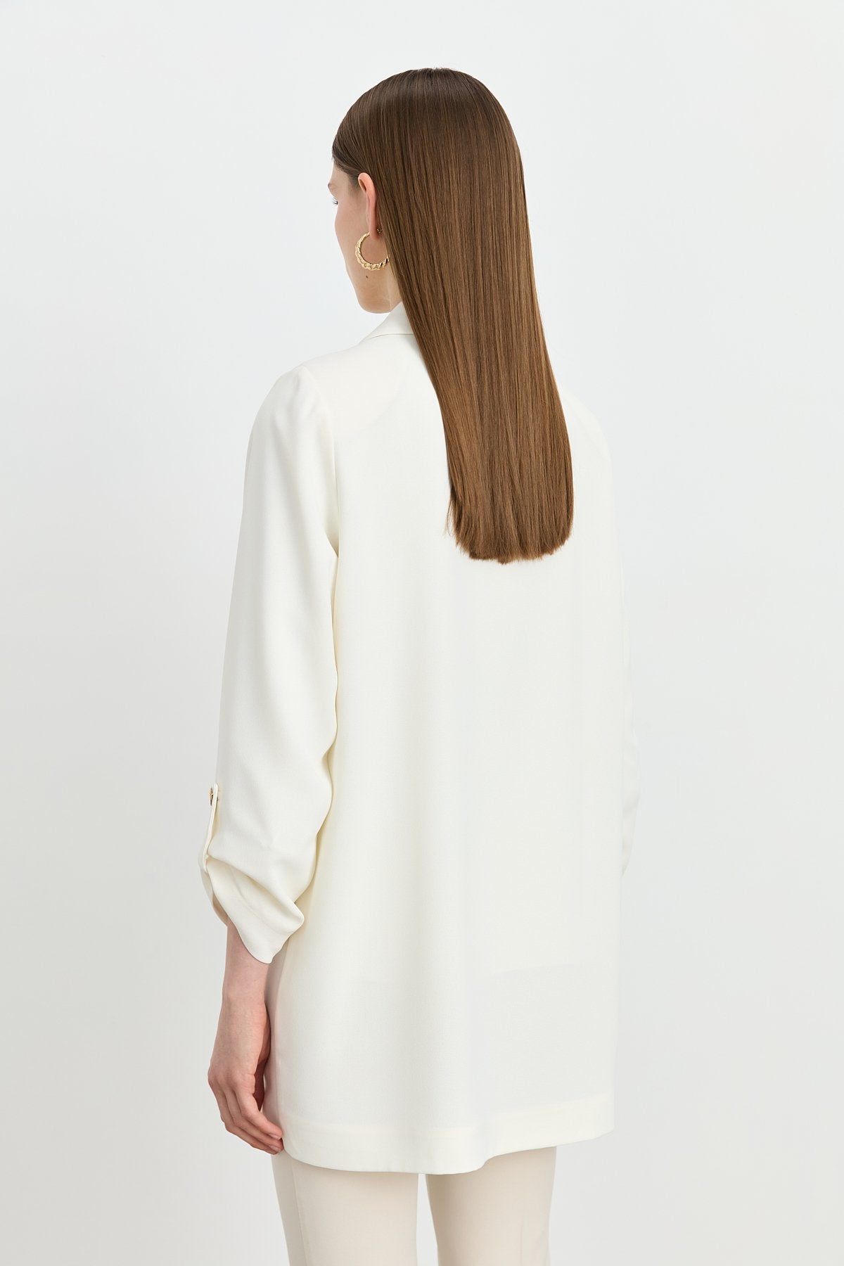 Oversize Blazer Ceket - Ekru