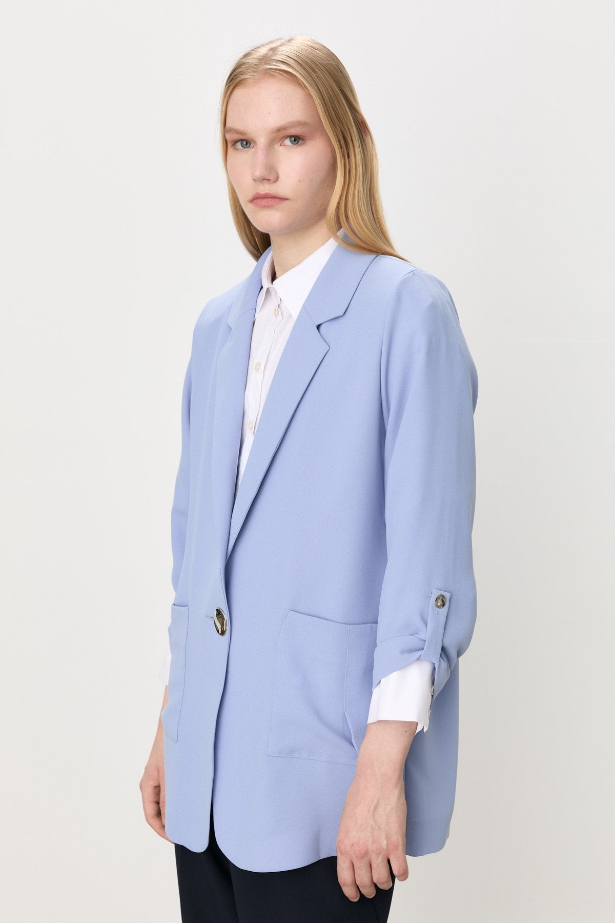 Oversize Blazer Jacket - Blue