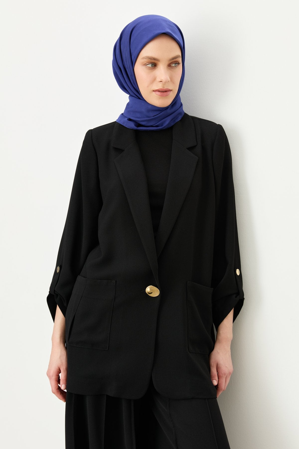 Oversize Blazer Ceket - Siyah