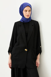 Oversize Blazer Ceket - Siyah