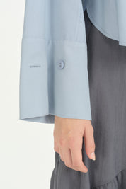 Oversize Formlu Modal Gömlek - Açık Mavi