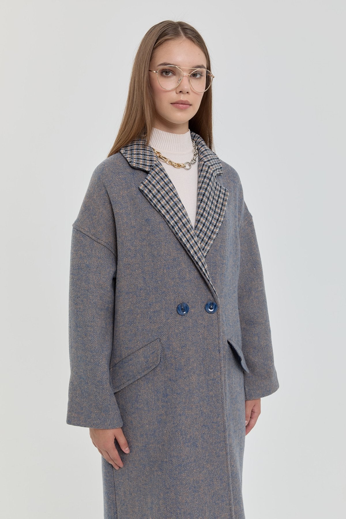 Oversize Coat - Indigo
