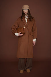 Oversize Kaşmir Kaban - Kahve