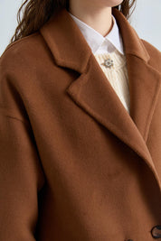 Oversize Kaşmir Kaban - Kahve