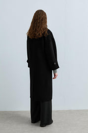 Oversize Kaşmir Kaban - Siyah