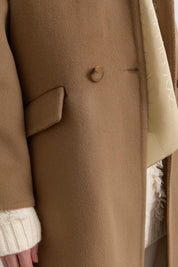 Oversize Kaşmir Kaban - Vizon