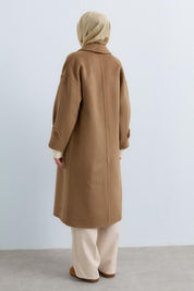 Oversize Kaşmir Kaban - Vizon