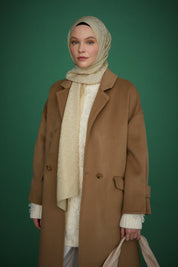Oversize Kaşmir Kaban - Vizon