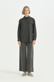 Oversize Kumaş Rahat Oversize Spor - Siyah