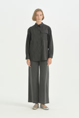 Oversize Kumaş Rahat Oversize Spor - Siyah