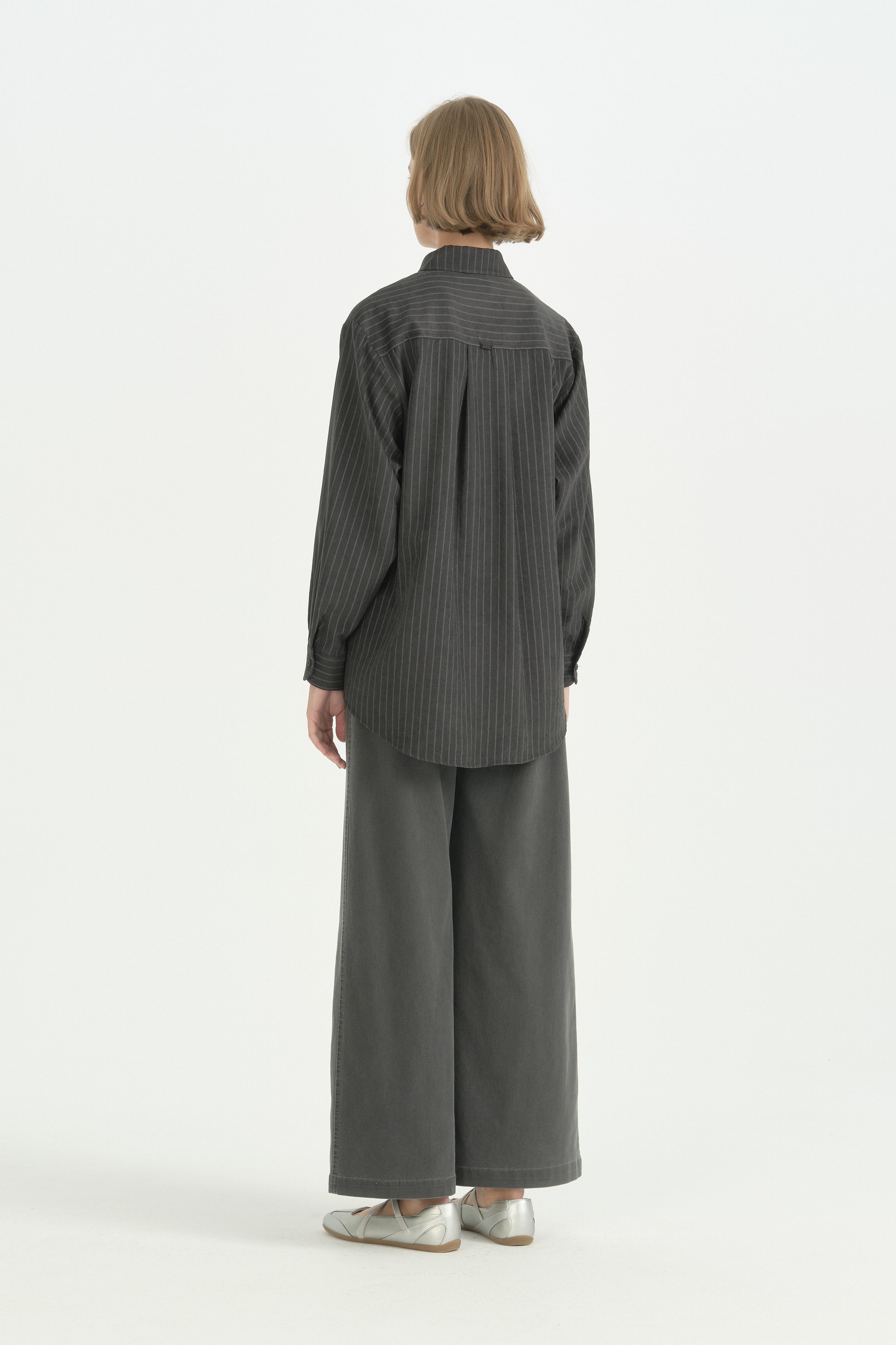 Oversize Kumaş Rahat Oversize Spor - Siyah