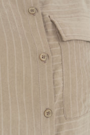 Oversize Kumaş Rahat Oversize Spor - Vizon