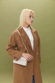 Oversize Tencel Kap - Açık Kahve