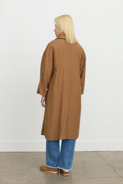 Oversize Tencel Kap - Açık Kahve