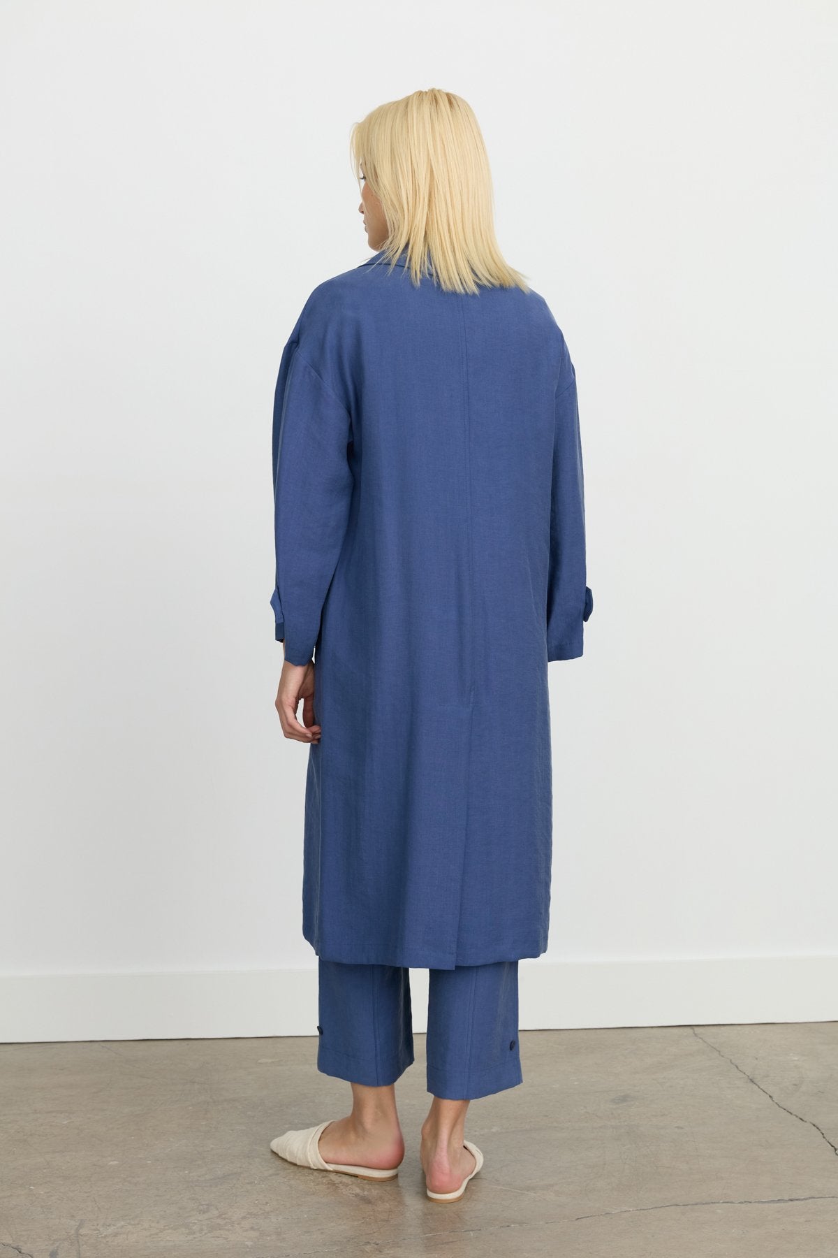 Oversize Tencel Kap - İndigo