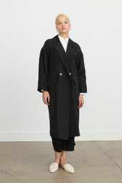 Oversize Tencel Kap - Siyah