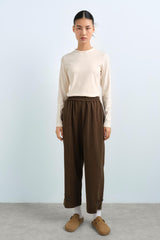 Button-Down Trousers - Khaki