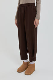 Button-Down Trousers - Brown