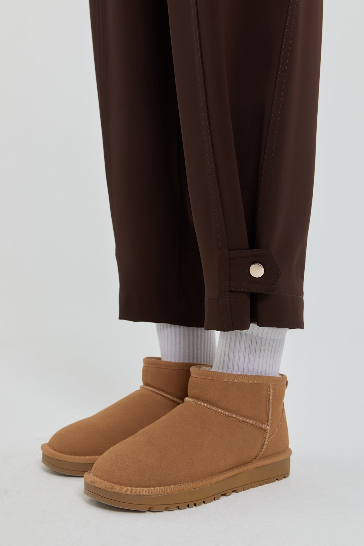 Button-Down Trousers - Brown