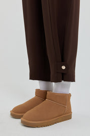 Button-Down Trousers - Brown