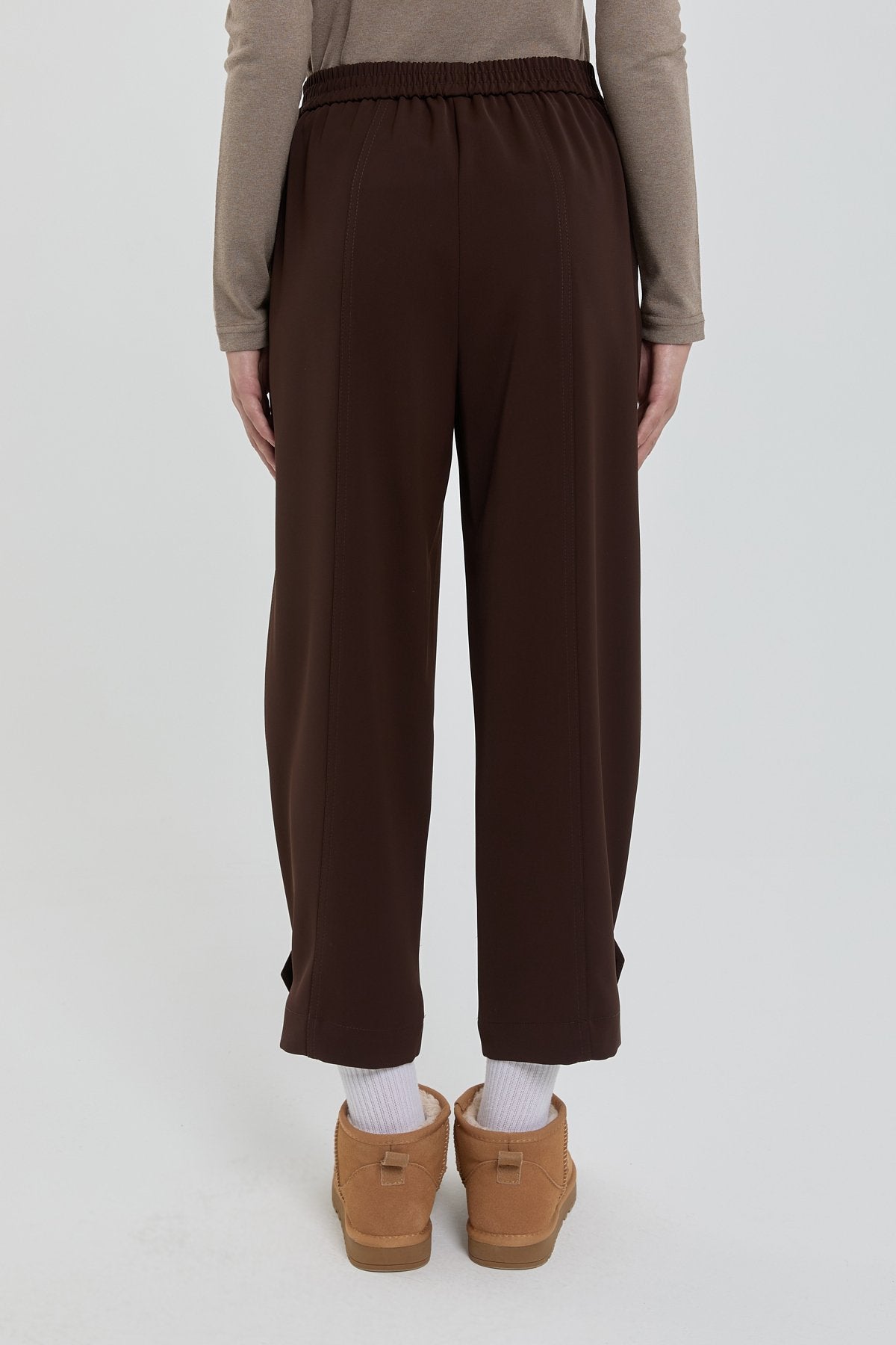 Button-Down Trousers - Brown