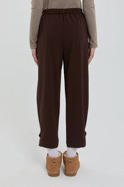 Button-Down Trousers - Brown