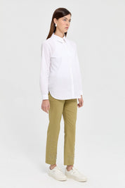 Paçası Taşlı Kanvas Pantolon - Olive
