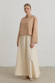 Cotton Crop Basic Shirt - Camel