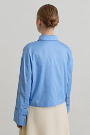 Cotton Crop Basic Shirt - Blue