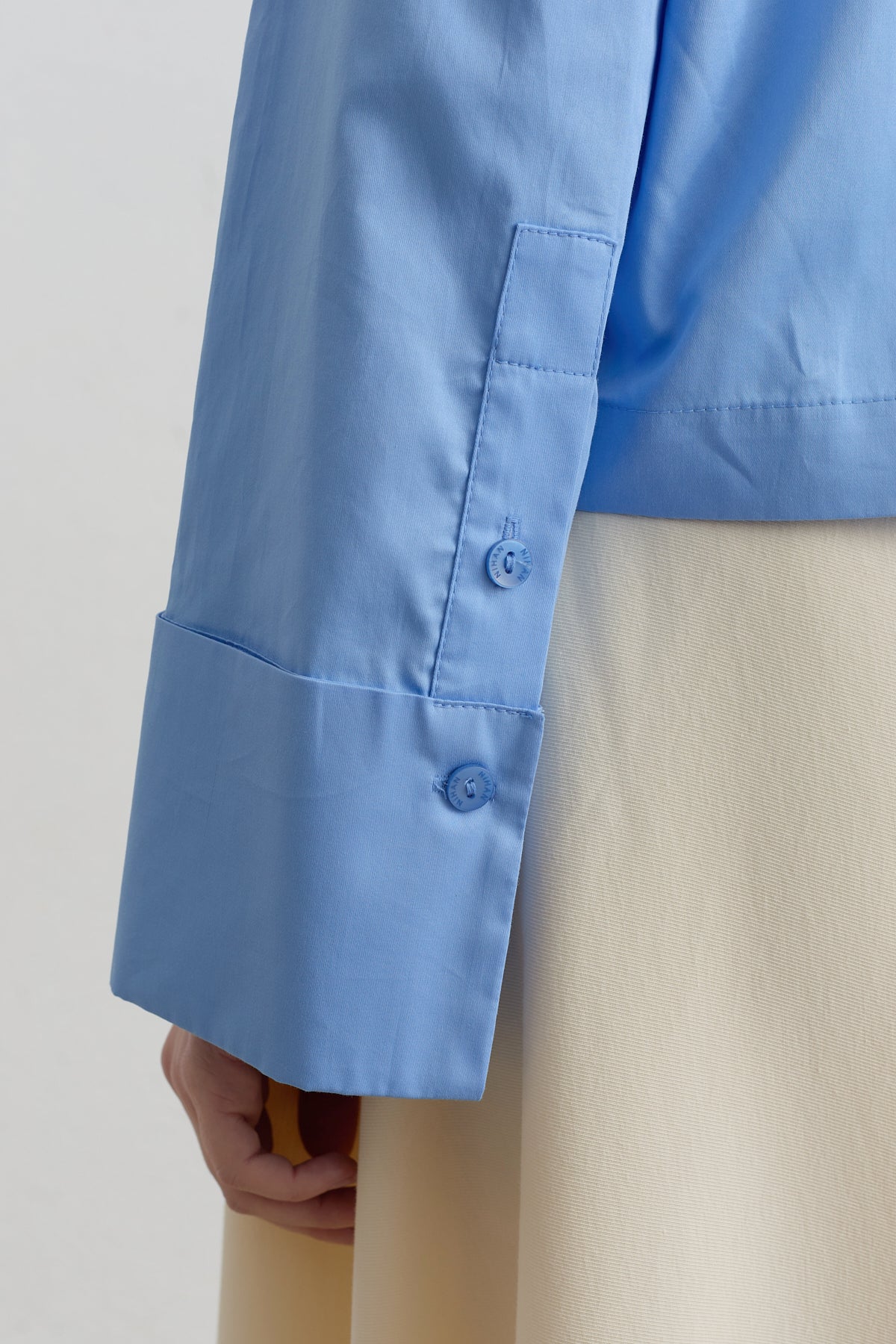 Cotton Crop Basic Shirt - Blue