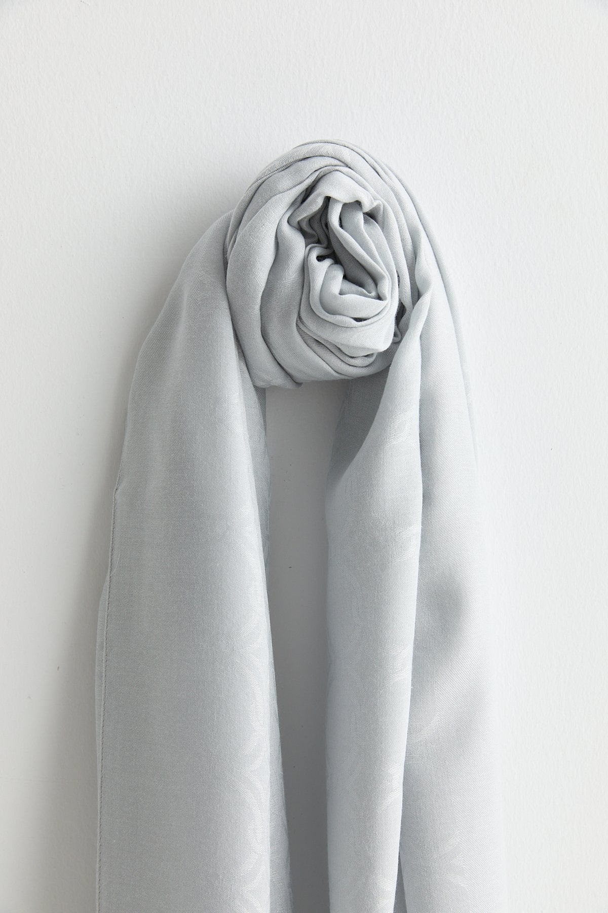 Cotton-Modal Scarf - Silver