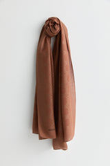 Cotton-Modal Scarf - Coffee