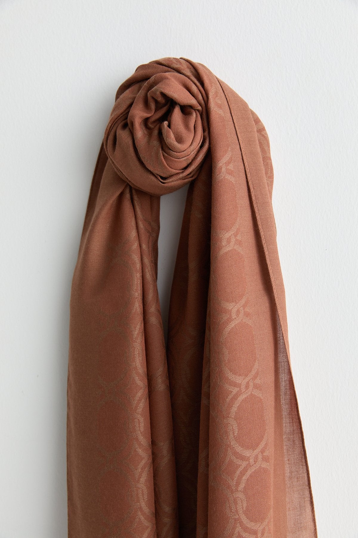 Cotton-Modal Scarf - Coffee