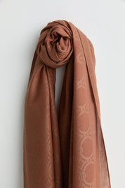 Cotton-Modal Scarf - Coffee
