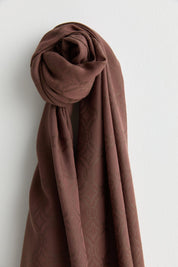 Pamuk-Modal Şal - Koyu Kahve