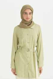 Pamuk Naia Karışım Natural Eşarp - Olive