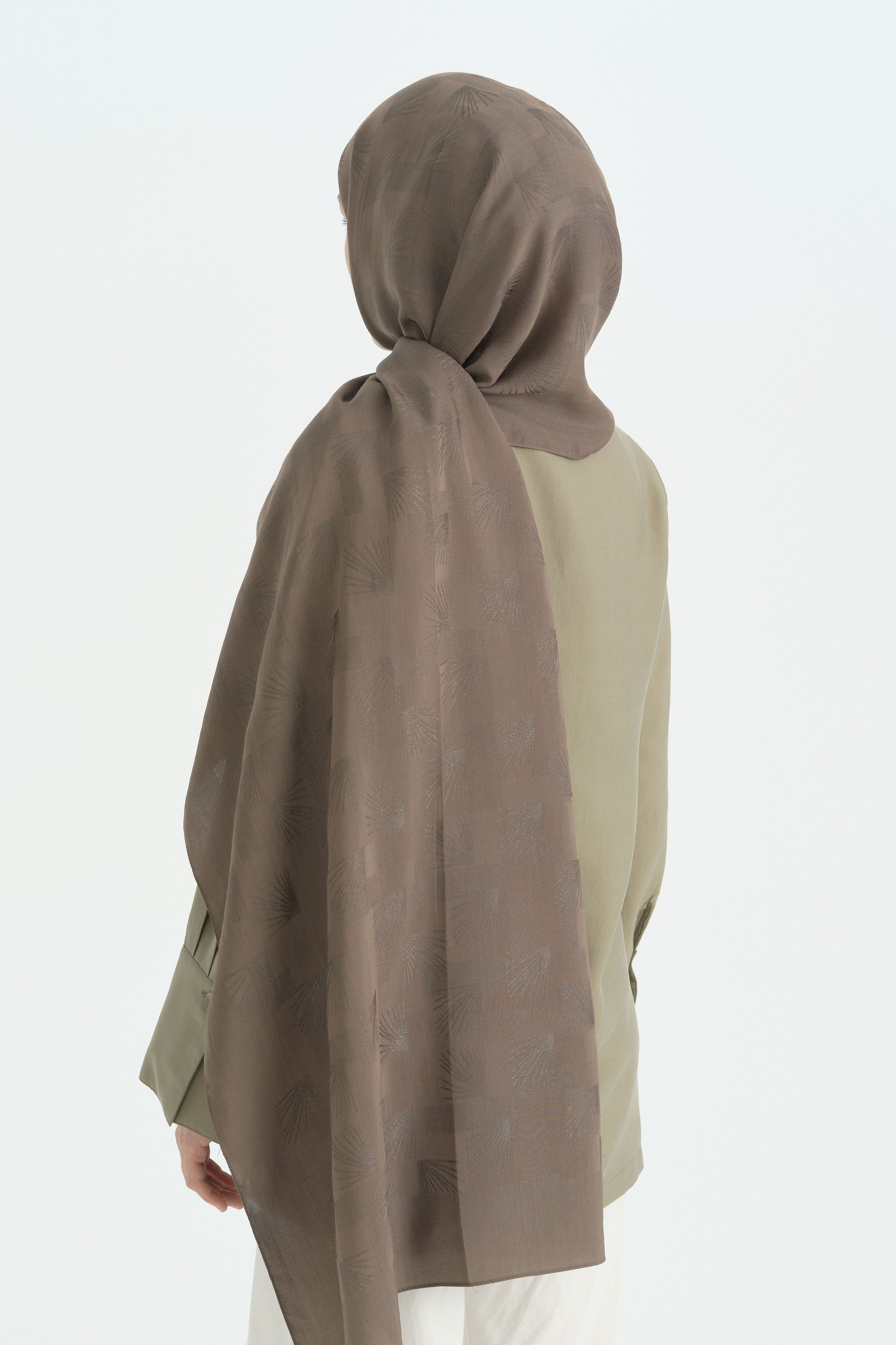 Pamuk Naia Karışım Natural Şal - Açık Kahve