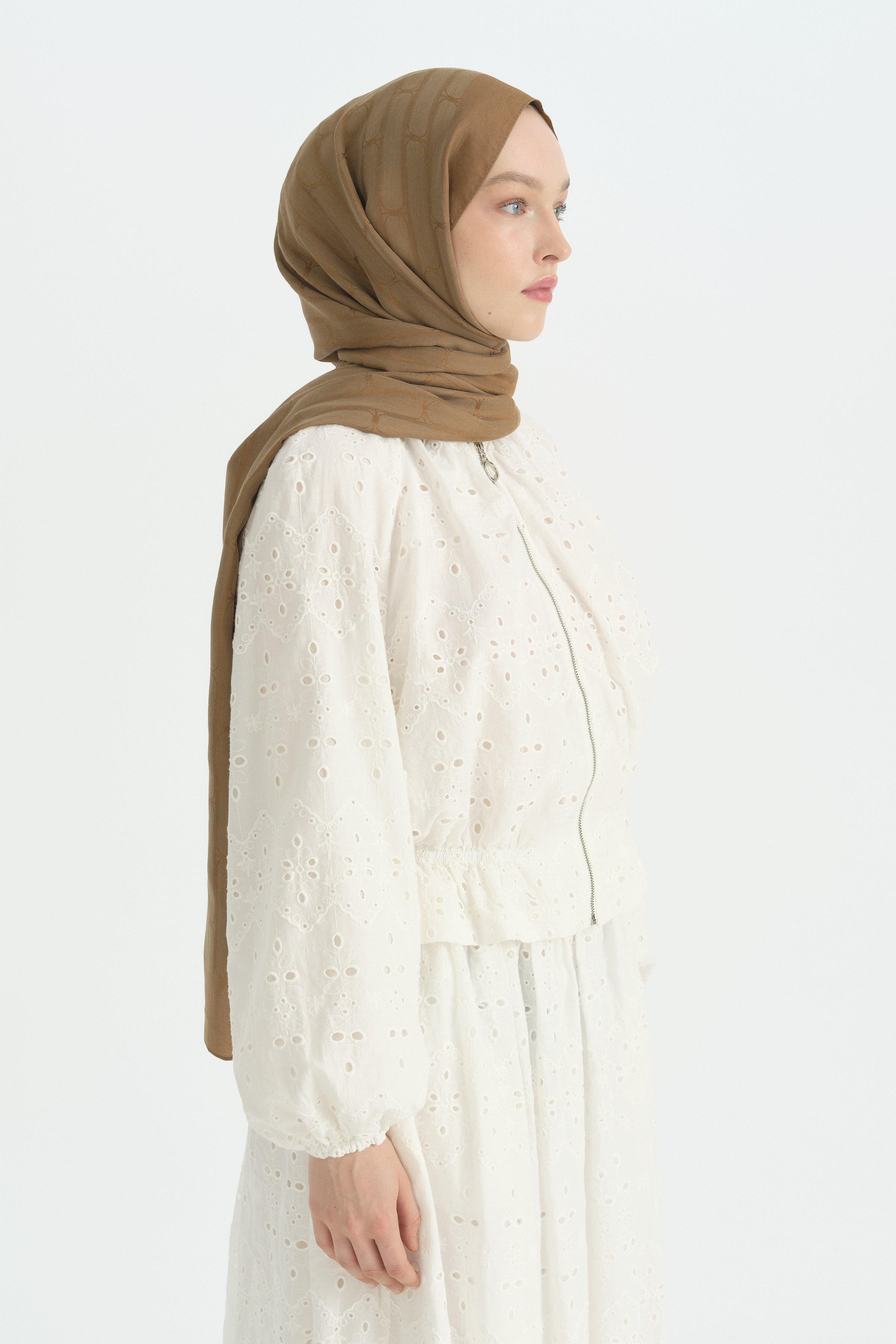 Pamuk Naia Karışım Natural Şal - Camel