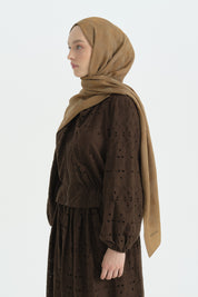 Pamuk Naia Karışım Natural Şal - Camel