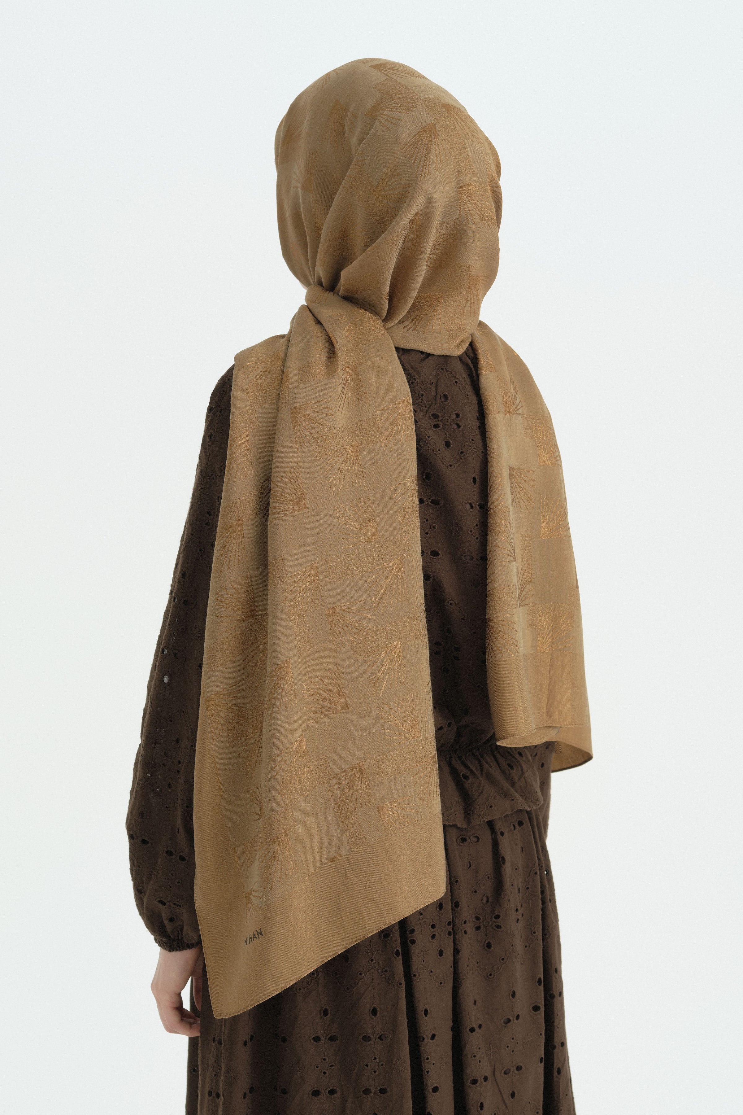Pamuk Naia Karışım Natural Şal - Camel