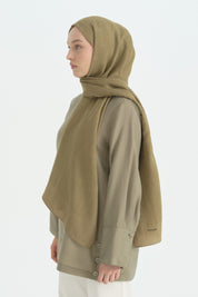 Pamuk Naia Karışım Natural Şal - Olive
