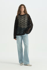 Pamuklu Oversize Tunik - Siyah