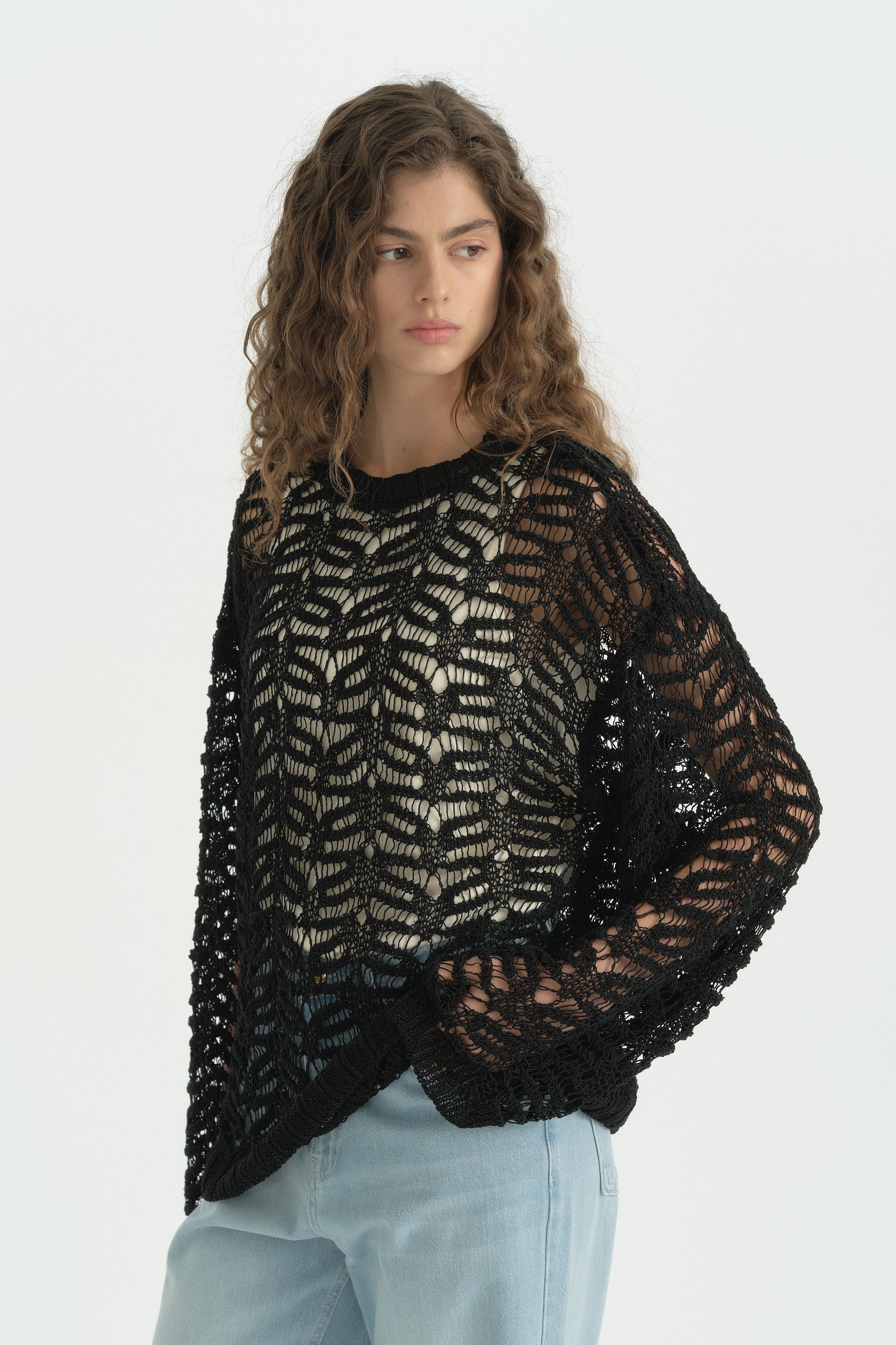 Pamuklu Oversize Tunik - Siyah