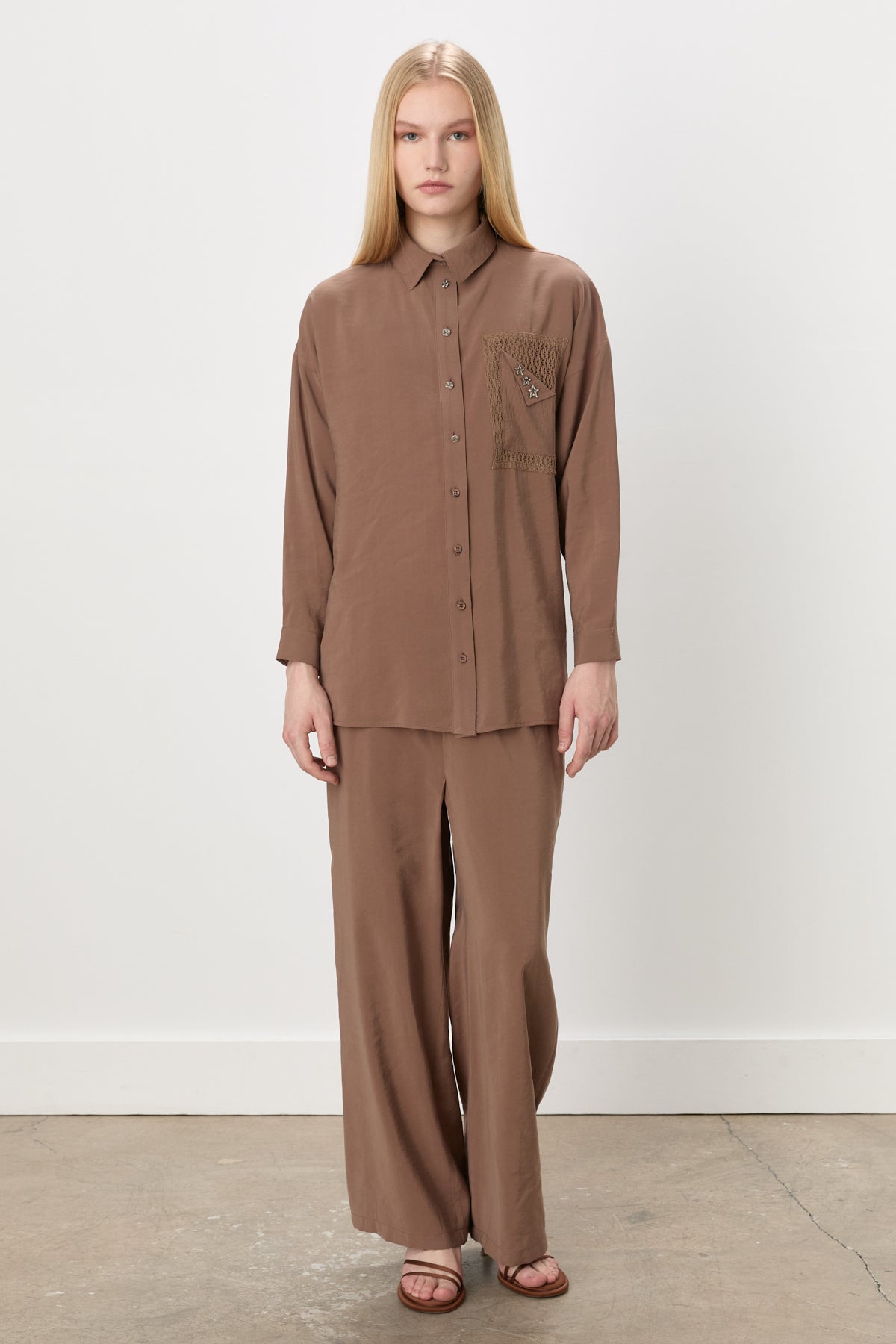 Modal Pants and Tunic Set - Light Brown