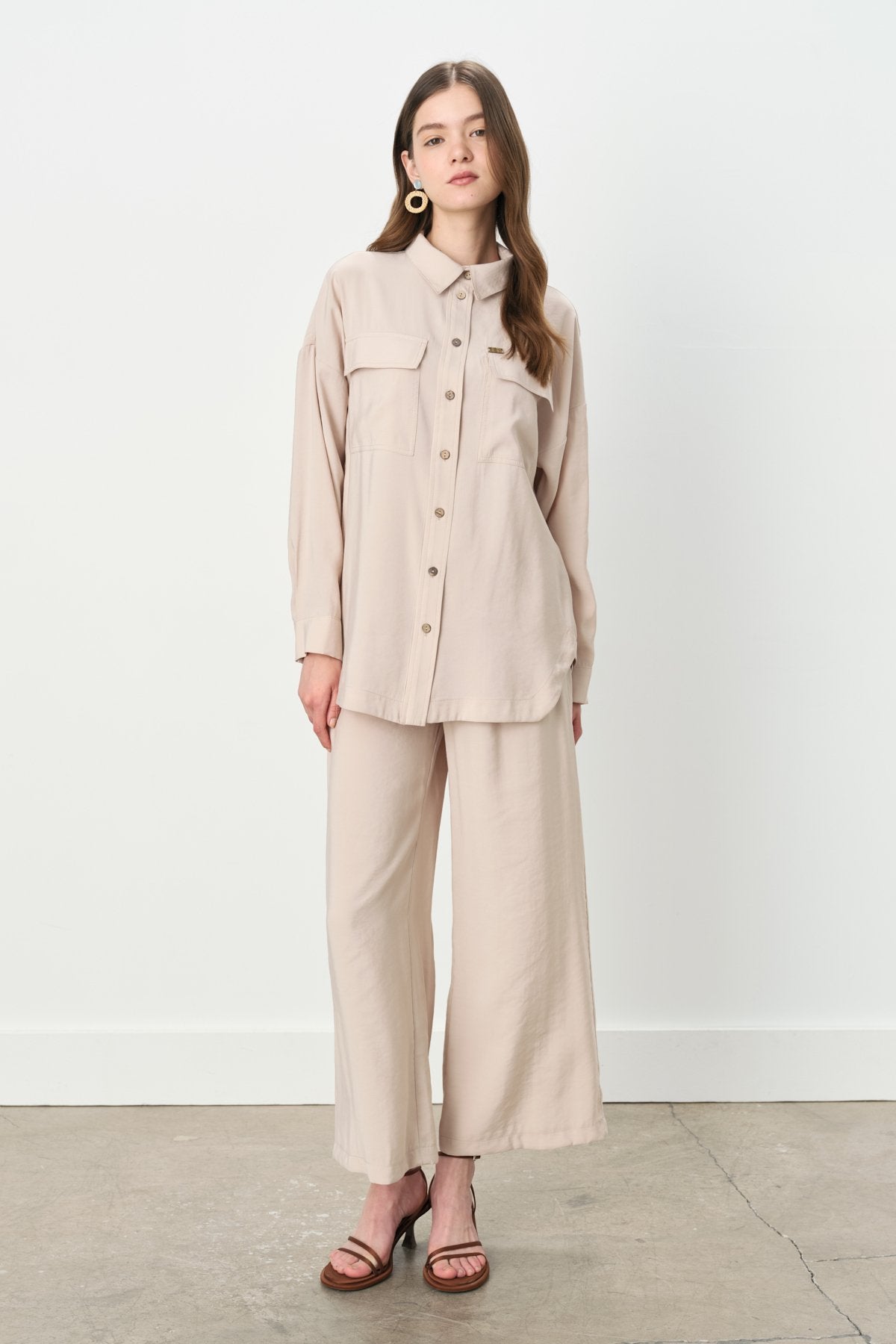 Modal Pants and Tunic Set - Beige