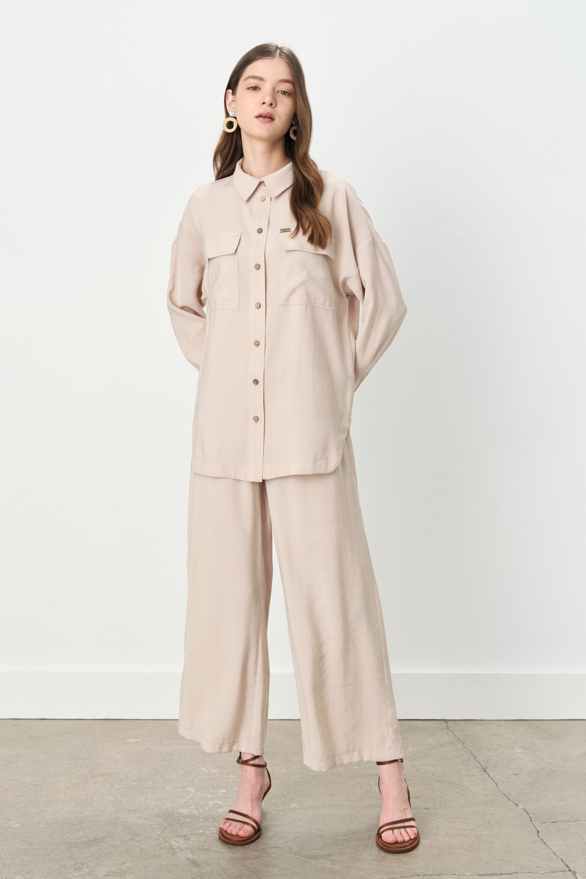 Modal Pants and Tunic Set - Beige